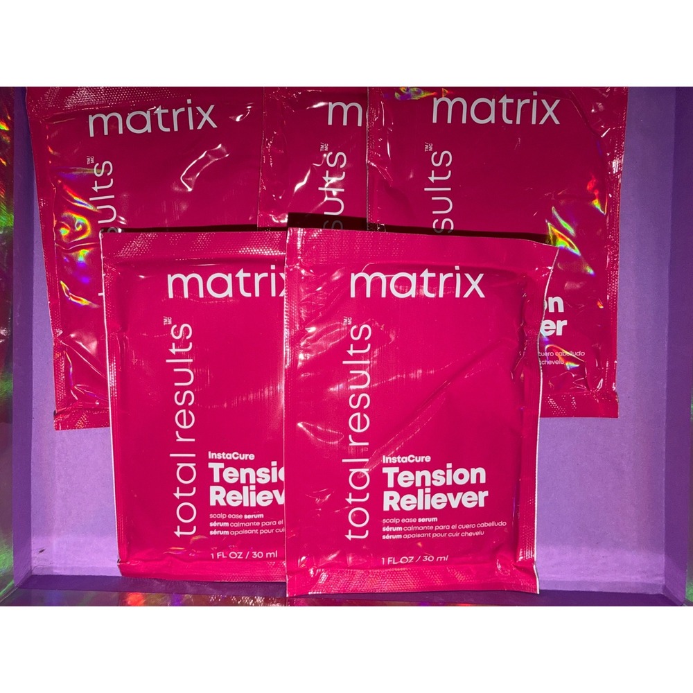 Matrix Total Results InstaCure Tension Reliever Scalp Ease Serum Pink 5 Packets